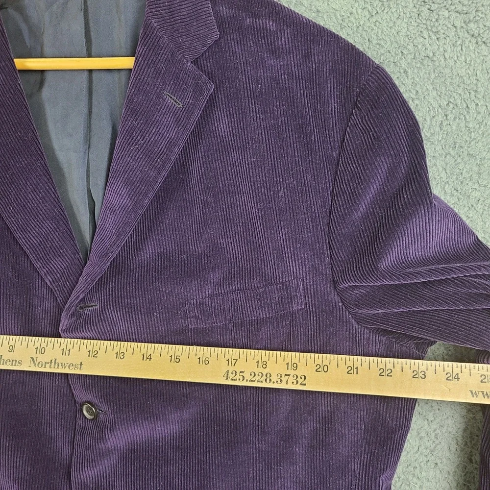Ralph Lauren Purple Label Mens 46R Purple Corduroy Cashmere Blend Blazer Italy
